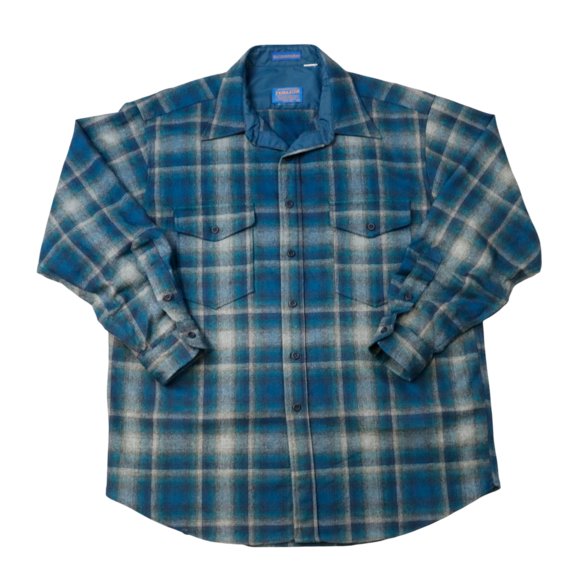Pendleton Other - Vintage Pendleton Outdoorsman Blue Wool Button Up Size XL